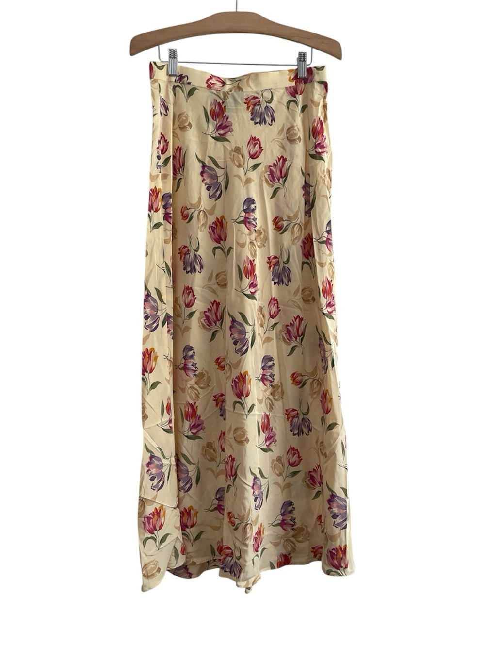 Vintage 100% Silk Tulip Maxi Skirt Size 10